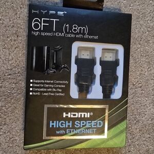 Hype 6FT(1.8M) high Speed HDMI Cable with Ethernet Supports 3D Lead Free New